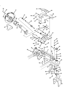 Steering Column And Axles Diagram and Parts List for Z-FORCES48 (17AI5BHB-17AI5BHB010)(2013) Cub Cadet Lawn Tractor